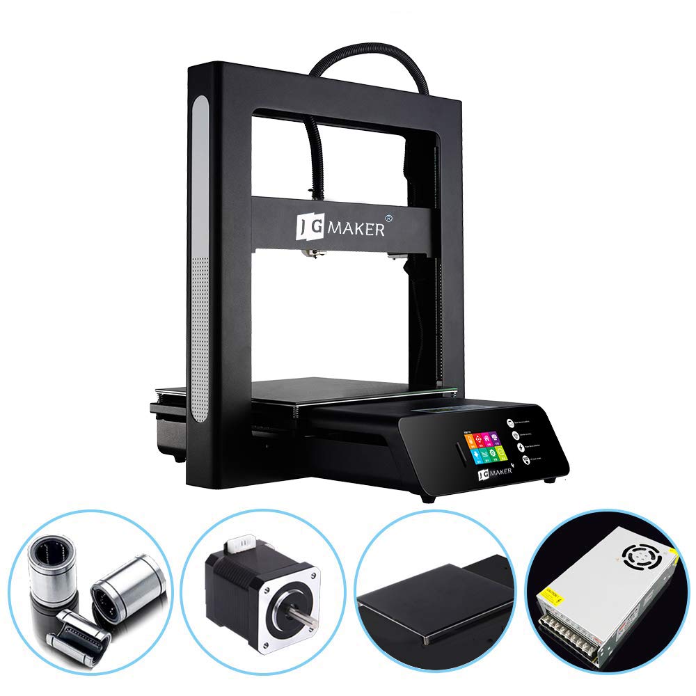 JGMAKER 3D Printer A5S DIY Kit Aluminum Color Touch Screen Upgrade Desktop 3D Printing Machine PLA Filament Large Build Size 305x305x320mm