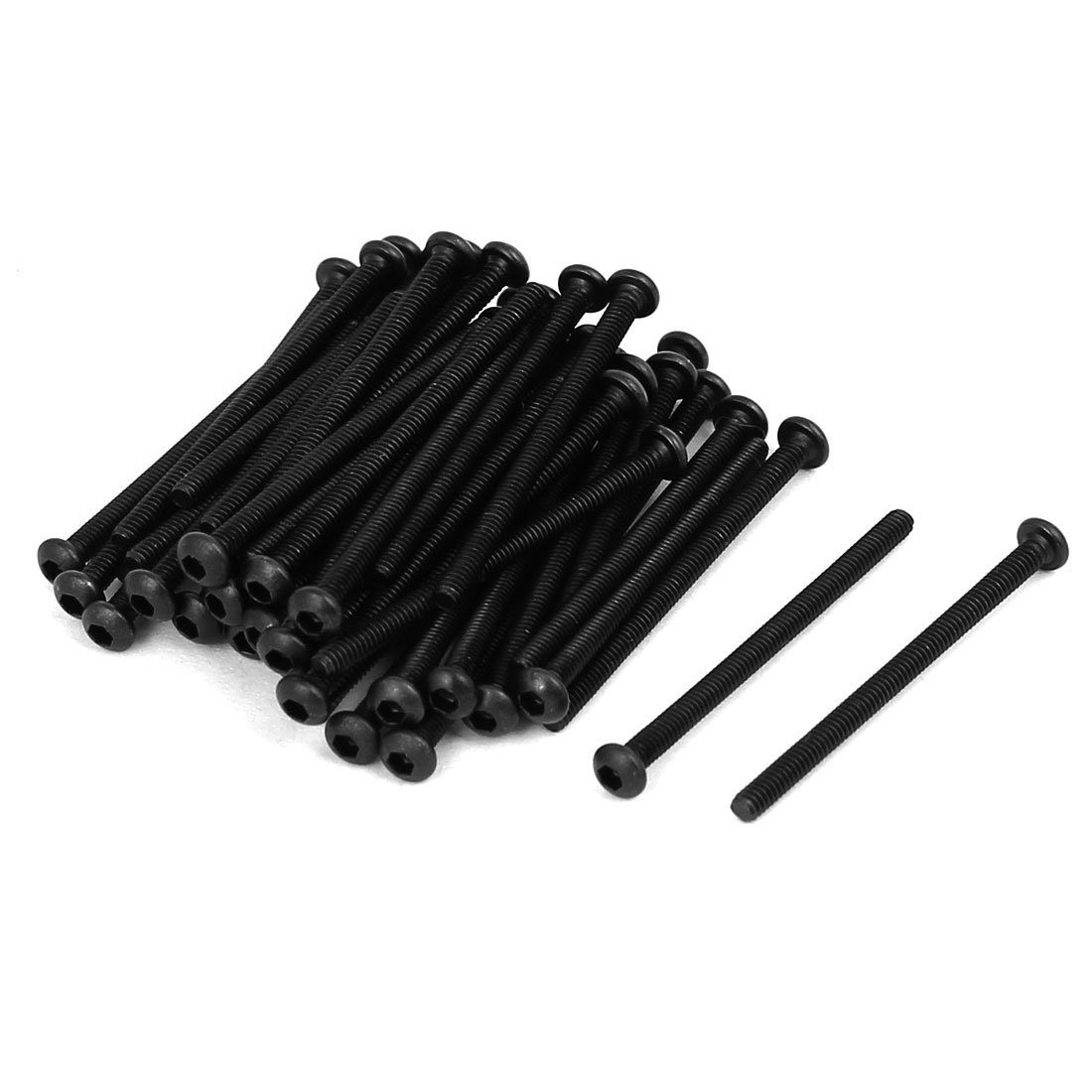 Sourcingmap M2x30mm Metal Grade 10.9 Button Head Hex Socket Cap Screw Bolt Fastener 20pcs