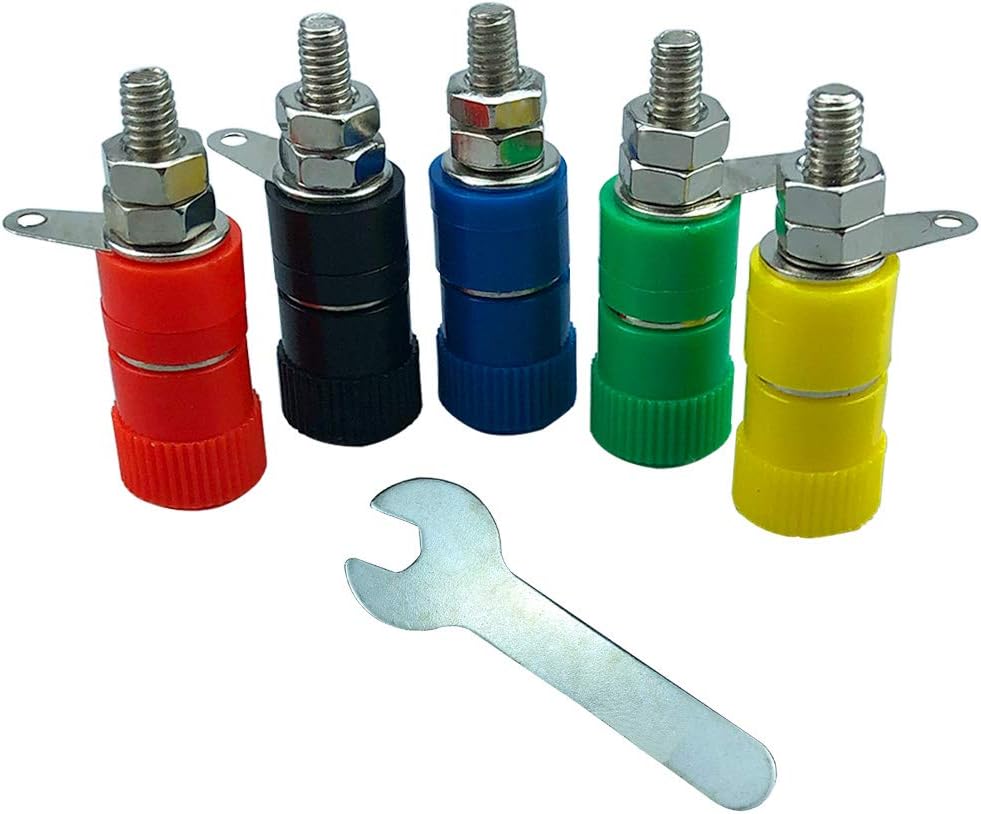QitinDasen 30Pcs Binding Post Terminal, for 4mm Banana Plug Connector (5 Color), Red, Yellow, Blue, Green, Black - Image 4