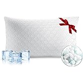 Sophia & William Side Sleeper Pillow Shredded Memory Foam Pillow for Neck and Shoulder Pain Relief Cooling Adjustable Pillows for Sleeping, Double-Sided Pillowcase, Queen Size