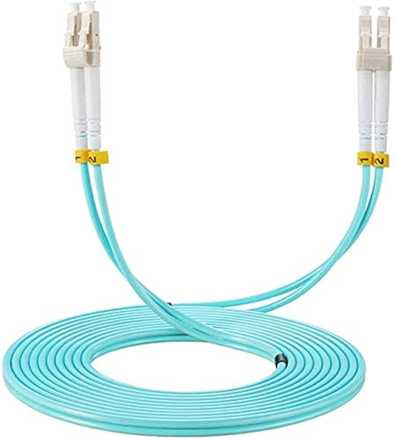 Elfcam - Fiber Optic Cable LC/UPC to LC/UPC,OM3 Multimode Duplex 50/125um LSZH — image 1