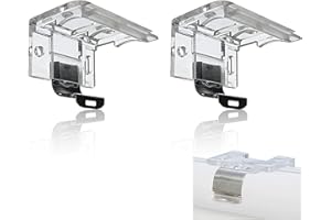 YAFIYGI 2 PCS Replacement Brackets for Cordless Blinds Mounting Bracket with Metal Clip for 1" PVC Honeycomb Pleated Shades Levolor Window Shade Holder Hardware Plastic Headrail Clip Mounting