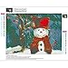 Adarl Christmas 5D DIY Diamond Painting Full Drill Round Resin Beads Happy Snowman Pictures of Crystals Diamond Dotz Kits,Cross Stitch Kit