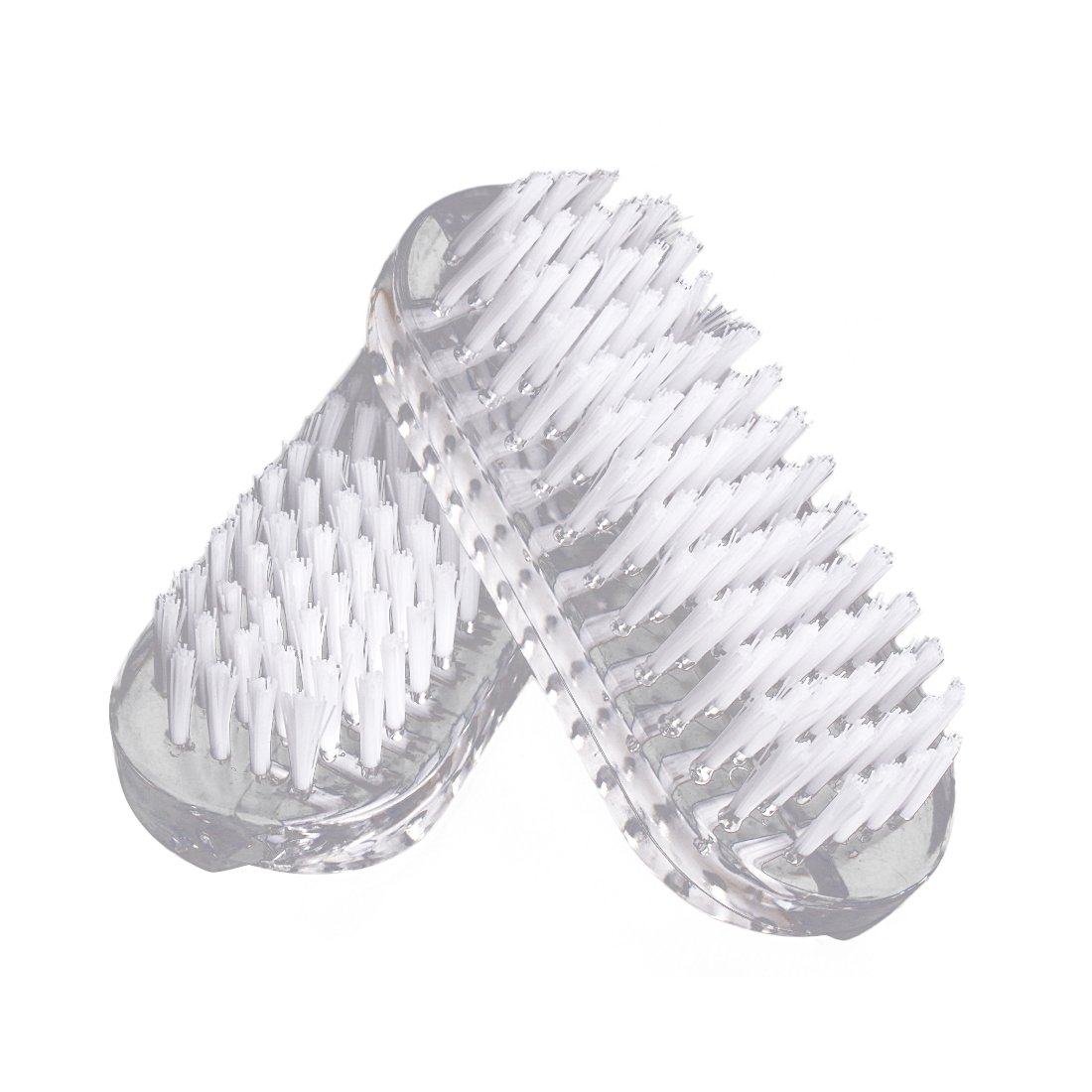 Andux Zone Hand & Nail Cleaning Brush Plastic MJS-01 (Transparent 2pcs)