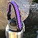 Gearproz Paracord Handle for Wide Mouth Water Bottles - Compatible with Hydroflask, Iron Flask, Thermoflask, Takeya, 12 to 64 oz - Reusable Water Bottle Accessories Handle Survival Cord (Purple)
