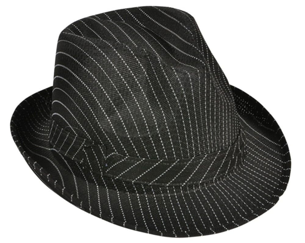 striped fedora hat