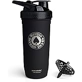 Smartshake Rockband Reforce Stainless Steel Protein Shaker Bottle - Non Insulated Gym Shaker Bottles - 900 ml | 30 oz - Leakproof Screw-on Lid - BPA Free | Motörhead, Born To Lose Logo, Black