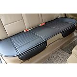 EDEALYNAuto Interior Accessories Styling PU Leather Charcoal Car Seat Cover Pad Seat cushion Mat Protective Cover for Car/ Office Chair ,Universal Seatpad (Black- Back row)
