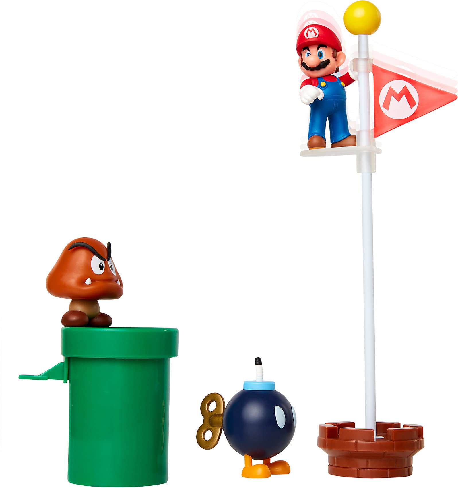Nintendo Super Mario Acorns Plains 2.5” Figure Multipack Diorama Set with Accessories