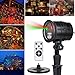 LEVUSU Remote Christmas Laser Lights Projector Aluminum Outdoor IP65 Waterproof Laser Lamp Red and Green Star Laser Show for Xmas, Party, Holiday, Wedding, Landscape, and Garden Decoration (Black)