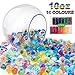 Water Beads Rainbow Mix,14 Colors,10 oz (30000 beads)Water Gel Pearls Beads For Orbeez Spa Refill, Tactile Sensory Toys,Vase Filler for Wedding Decoration,Plants,14 Pack Clear Water Beads. (14PACK)