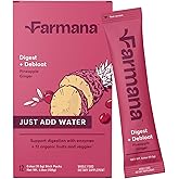 Farmana Debloating and Daily Digestion Drink Mix – Anti-Bloating and Gut Health Supplement with Digestive Enzymes, Prebiotics, and Organic Superfoods – Detox and Debloat - Pineapple Ginger Flavor