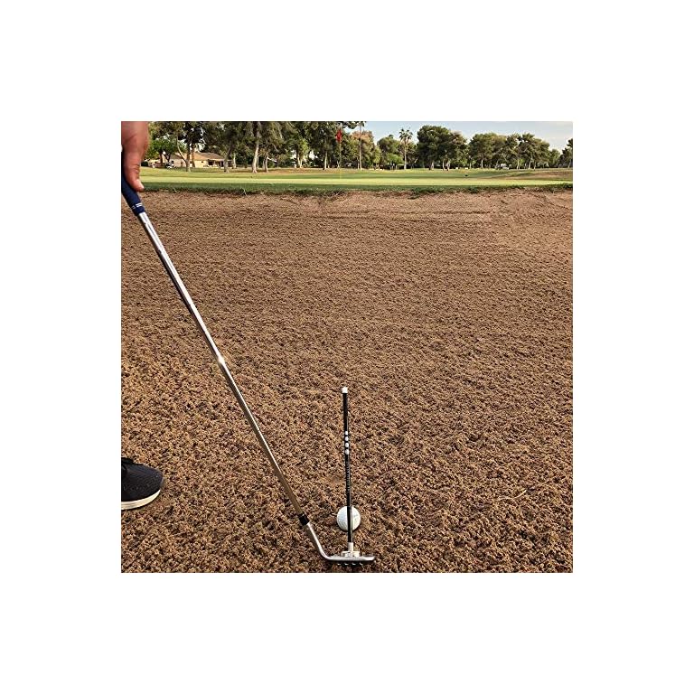 Golf Alignment Rods Club Alignment Stick Demonstrates Correct