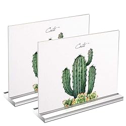 Bluesun 2 Pack -8x6 Picture Frame, Clear Acrylic