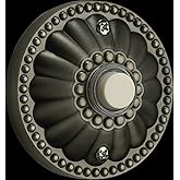 Quorum 7-306-92 Traditional Door Chime Button from Door Chime Button Collection in Pewter, Nickel, Silver Finish,