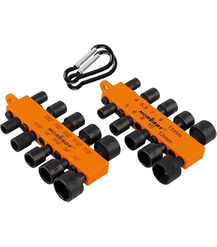 Uxcell 2-Pack 1/4 Hex Shank 8mm Magnetic Socket – 48mm Length, CR-V Steel, Quick-Release For Impact Drills & Power Nut Setters