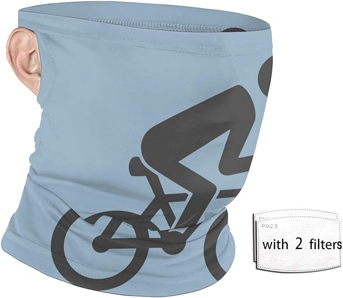 Cycling Bicycle Rider Neck Gaiter Face Cover Ear Loops Windproof Face
