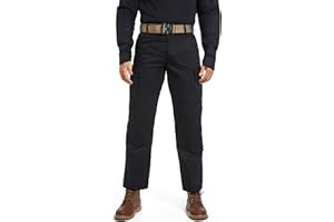 TWCHAS Men’s Tactical Pants, 8 Pockets, Double-Layered Knees, CVC Twill Combat Cargo Pants for Work Hiking Performance
