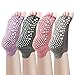 Yoga Socks Non Slip Skid Pilates Barre with Grips for Women 4 Pack by Cosfash