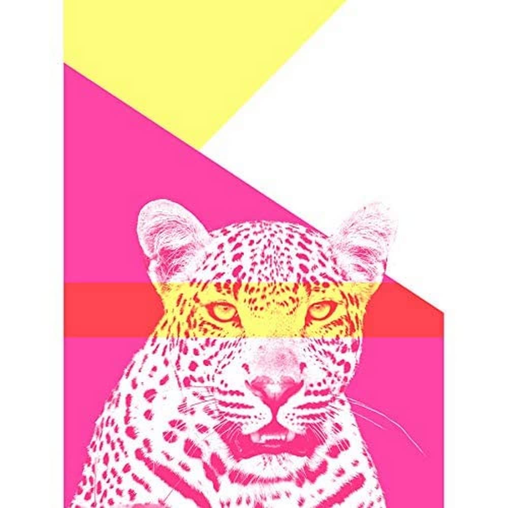 Wee Blue Coo Bold Animals Pink Leopard Art Print Canvas Premium Wall Decor Poster