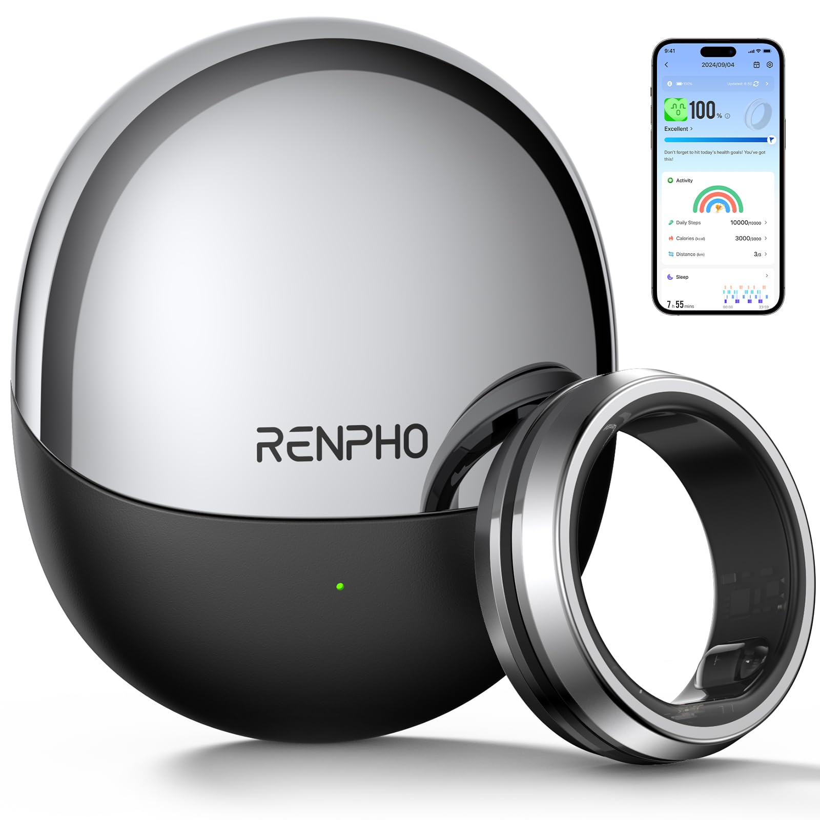 RENPHO Lynx Smart Ring, Size First with Sizing