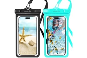 smartlle Waterproof Phone Pouch Case - 2 Pack, Cell Phone Dry Bag for iPhone 14 13 12 11 Pro Max XS Plus XR, Galaxy S23 S22 S21, IPX8 Waterproof Phone Holder for Vacation Underwater Beach Necessities