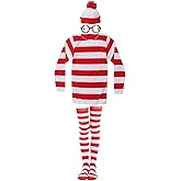 GIZMAC Adult Costume Red and White Striped T-Shirt Halloween Cosplay Costume