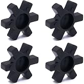 Flexible L095 NBR Rubber Spider Insert Solid Spider Center Inserts Fits for Lovejoy Martin L-Jaw Coupling (4 Pack)
