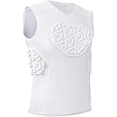 MK MOSSE KARNE Youth Kids Baseball Padded Chest Protector Shirt Rib Heart Sternum Guard Padded Compression Shirt for Baseball Football Softball Lacrosse