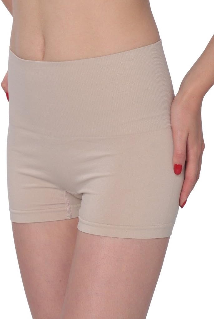 Beverly Rock Women's Seamless High Waist Control Tummy Boy-Short Shapewear Panty
