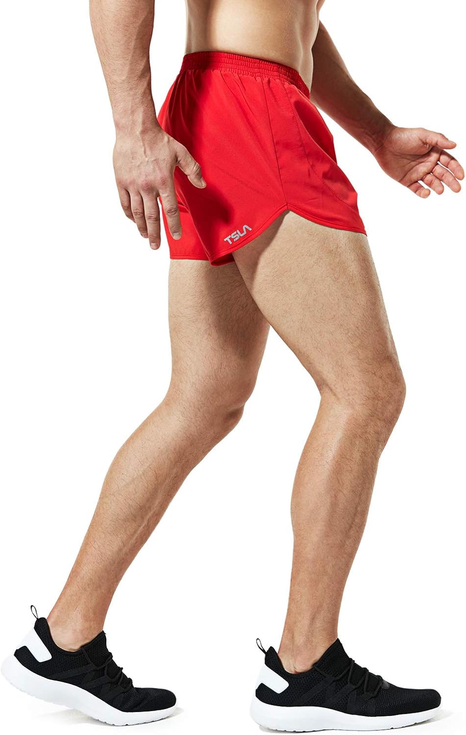 TSLA Men's Active Running Shorts, 3 Inch Quick Dry Mesh Jogging Workout Shorts, Gym Athletic Marathon Shorts with Pockets: Clothing
