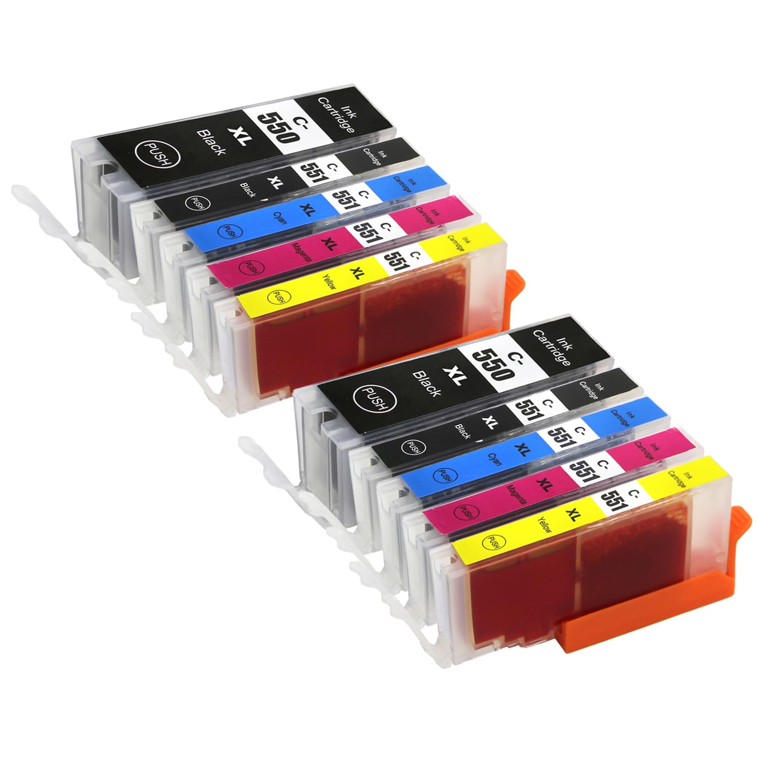 Go Inks Compatible PGI-550 & CLI-551 XL Ink Cartridges - 10 Pack replacement for Canon PIXMA Printers - 23ml/12ml - 550/551 XL multipack - High Yield - 2 Set