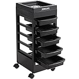 VEVOR Beauty Salon Trolley Cart, Plastic Salon