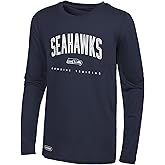 Outerstuff NFL Men's Team Color Long Sleeve Performance T-Shirt Top, Up Field