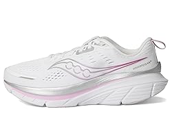 Saucony Women's Guide 18 Sneaker, White/Fuchsia, 5