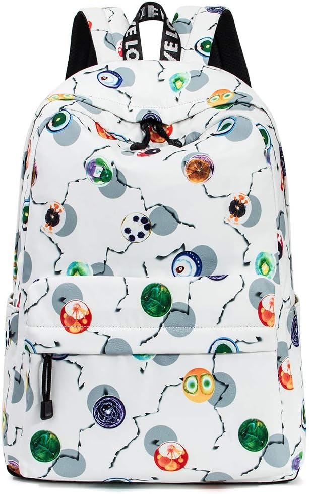 Cute Backpack for Girls Children Bookbag Travel Satchel Daypack White 2