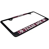 Black Metal License Plate Frame - Second Generation - Mascot Version (Texas A&M)