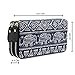 Bohemian Purse Wallet Canvas Elephant Pattern Handbag with Coin Pocket and Strap