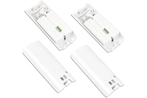 Kulannder 4 Pcs Wii Remote Batteries Rechargeable, 2800mAh High-Capacity Rechargeable Batteries for Nintendo Wii/Wii U Remote Controller (White)