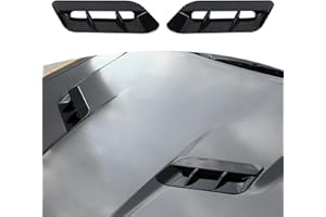 JOSHELA for Challenger Hood Vent Cover Trim Fit for Dodge Challenger 2015-2023 Black Exterior Accessories 2pcs