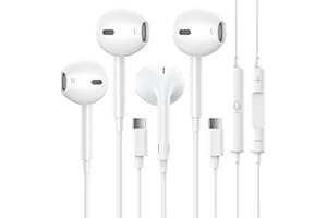 EALITAK 2 Packs-USB C Headphones for iPhone 15,Type C with Microphone & Remote Noise Cancelling in-Ear Headset Control Compatible with Smartphone iPhone 15/15 Pro/15 Por Max, iPad Pro, Most USB C Jack Devices