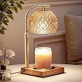 Mocalido Candle Warmer Lamp with Timer, Dimmable Electric Candle Warmer Adjustable Height, Top Candle Melter Warming Lamp for Scented Jar Candles, Amber