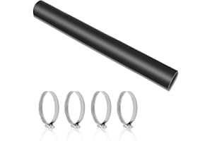 NEXANOVA 1 1/2" ID, Straight Gasoline Fuel Filler Neck Hose with 4 Clamps, Reinforced Gas Tank Filler Hose 15 7/8" Length