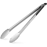 Grill Tongs, 17 Inch Extra Long Kitchen Tongs, Premium Stainless Steel Tongs for Cooking, Grilling, Barbecue/BBQ, Buffet