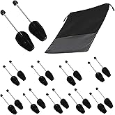 WAJJ 10 Pairs Practical Adjustable Length Men Shoe Tree Stretcher Holder Shaper Support (Black Spring)