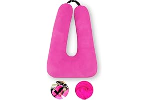 MROUEN Travel Pillow, Travel Pillow for Kids, Sleeper Hold Pillow Travel, Removable U-Shaped Pillow for Adults and Children to Support Head and Body in The Back Seat of Long Car Trips (Rose Purple)