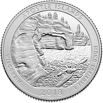 2018 S Silver Proof Apostle Islands Wisconsin National Park Np Quarter Gem Proof Us Mint At Amazon S Collectible Coins Store