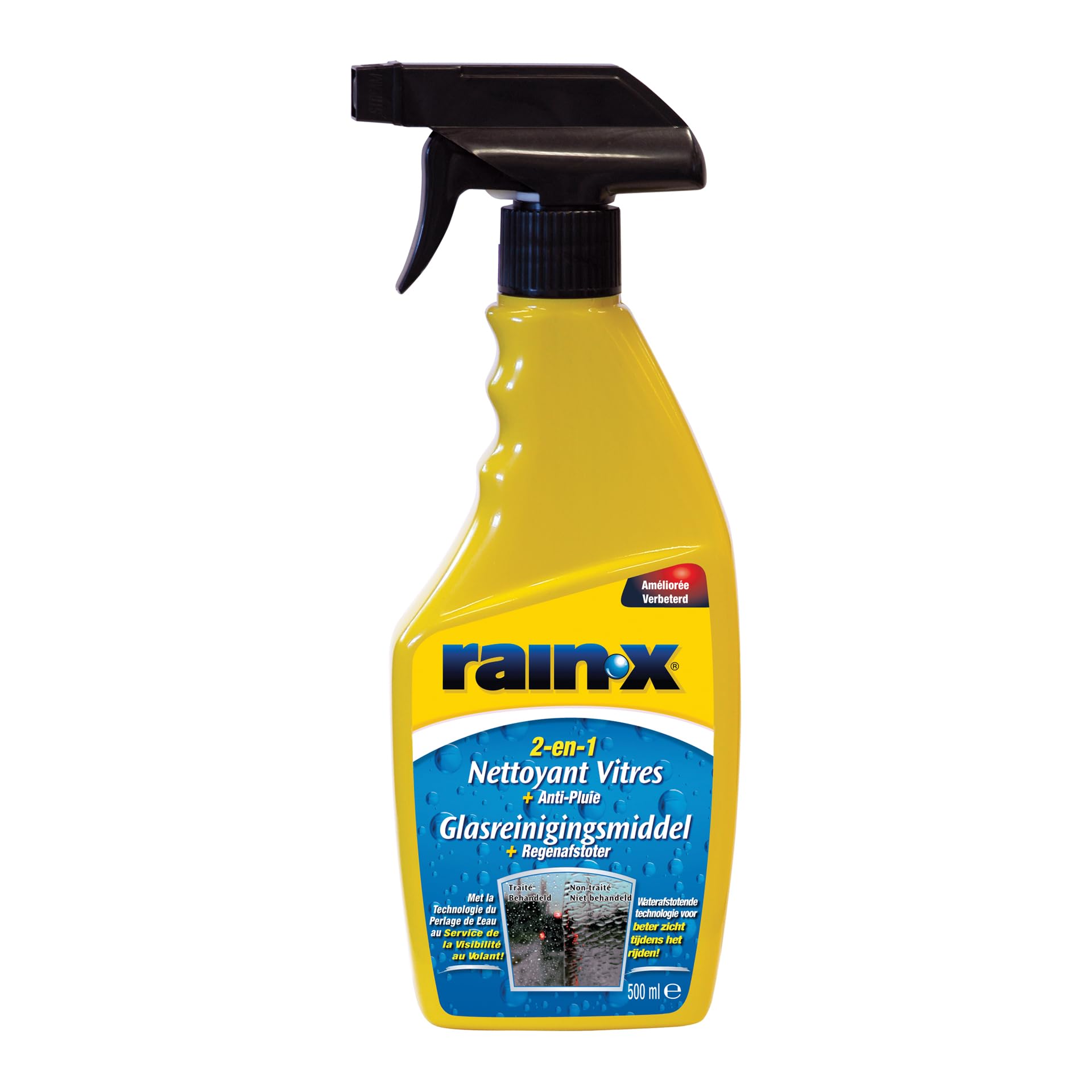 Rain-X 1830048 88197500 2-in-1 Glass Cleaner Plus Rain Repellent 500 ml, blue
