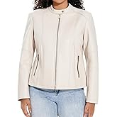 Women's Faux Leather Jacket Plus Size Motorcycle Biker Outwear Pu Zip Up Moto Coat