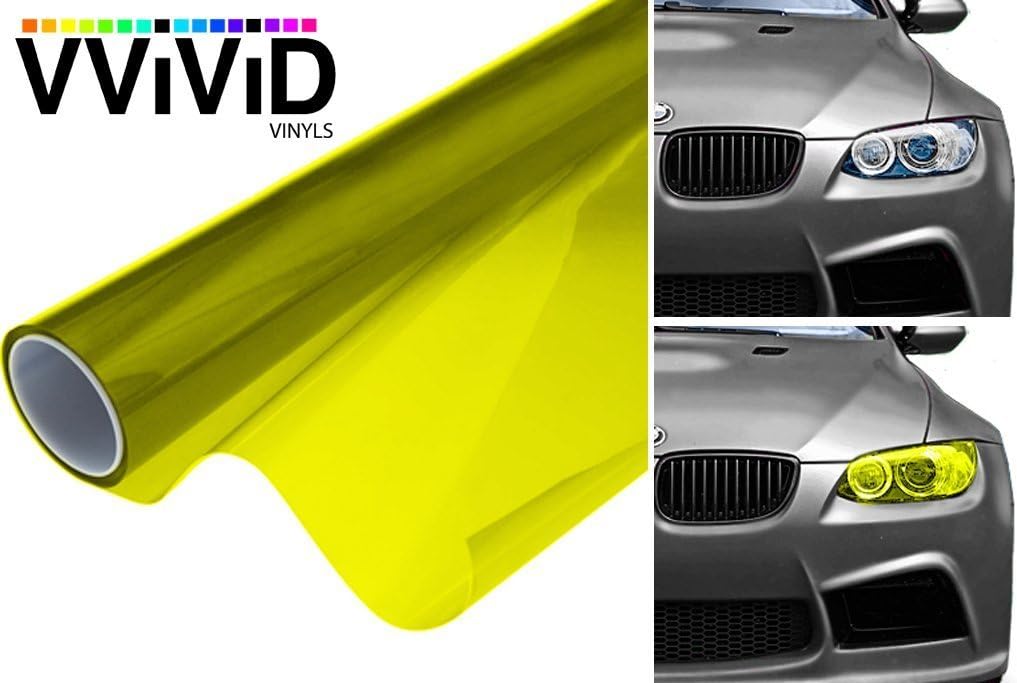 VViViD XPO Bright Yellow Headlight Tail Light Window Wet Tint 2Pack